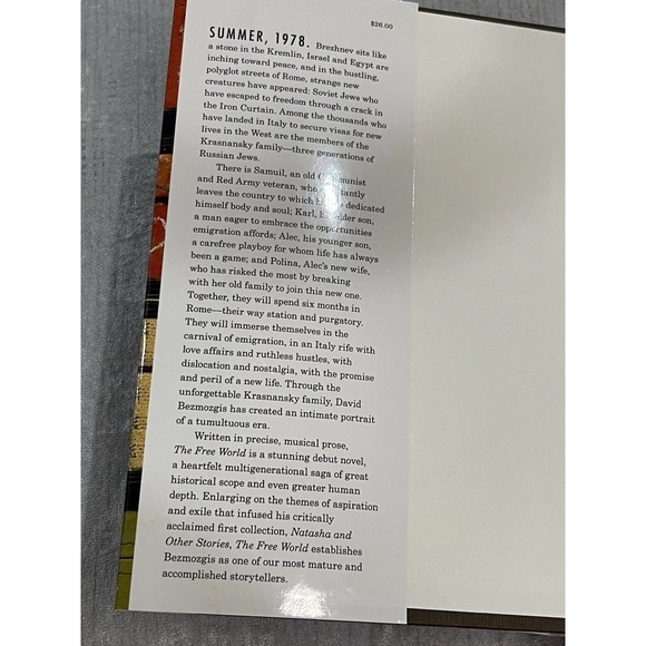 The Free World A Novel by David Bezmozgis First Edition Hard Cover Dust J. 2011 - Picture 5 of 8